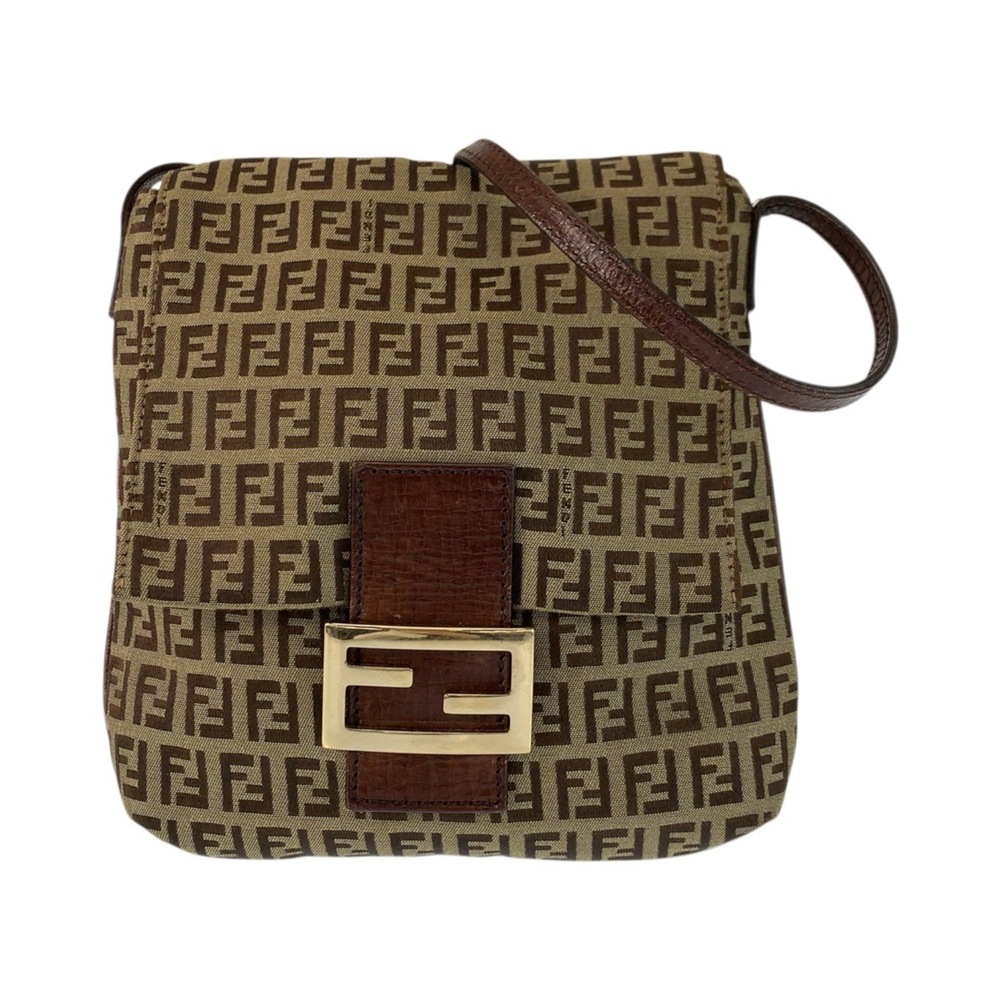 FENDI Brown Leather Shoulder Bag - Picture 1 of 10
